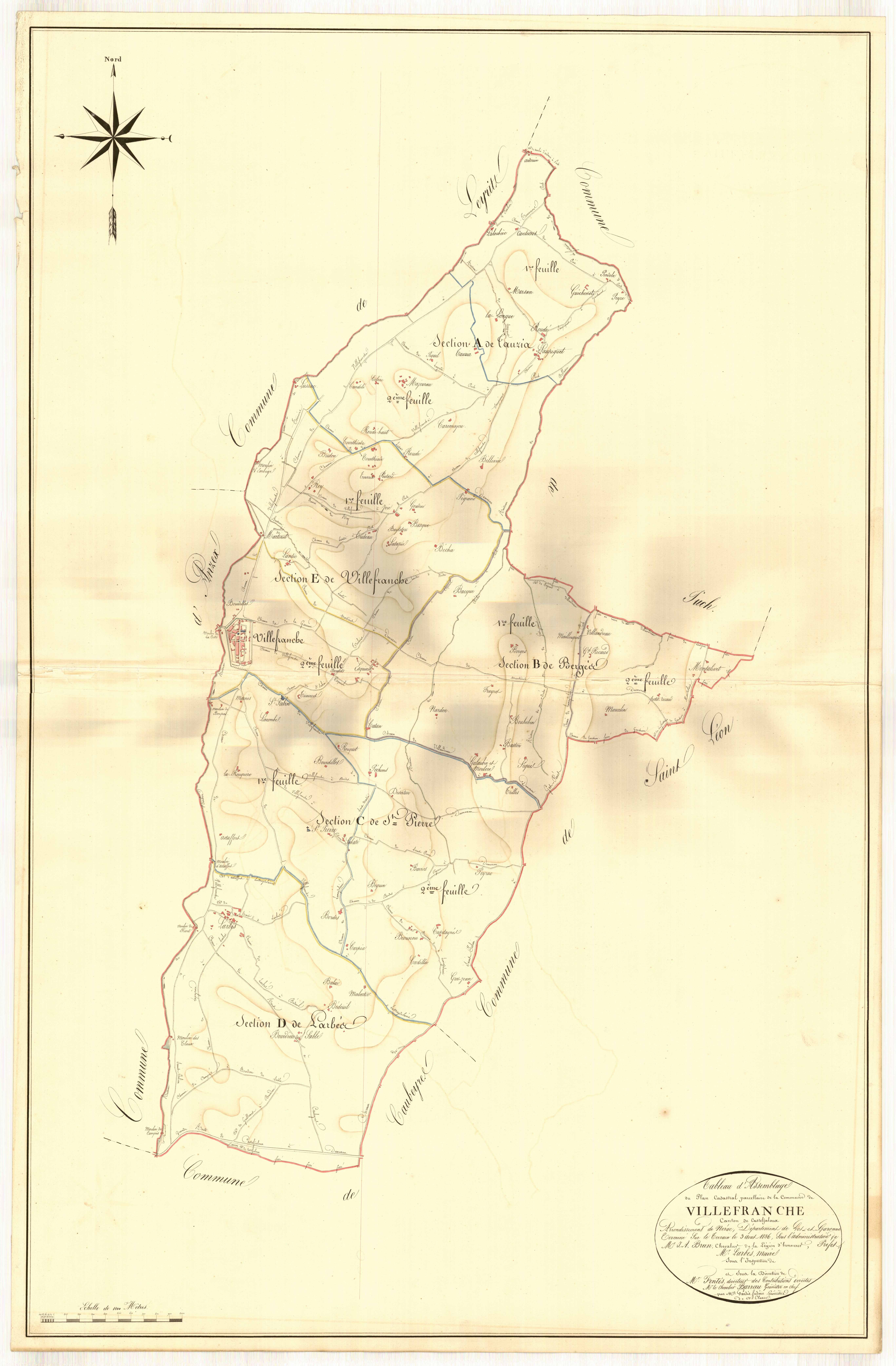 Plan napoléonien, atlas-TA, Villefranche-du-Queyran
