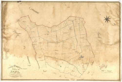 Plan napoléonien, feuille préparatoire-A1 Tauzia, Villefranche-du-Queyran
