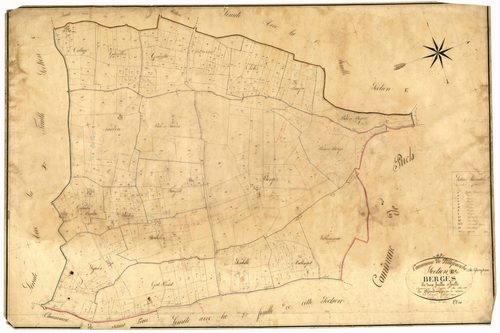 Plan napoléonien, feuille préparatoire-B1 Bergès, Villefranche-du-Queyran