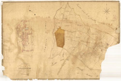 Plan napoléonien, feuille préparatoire-E2 Villefranche, Villefranche-du-Queyran