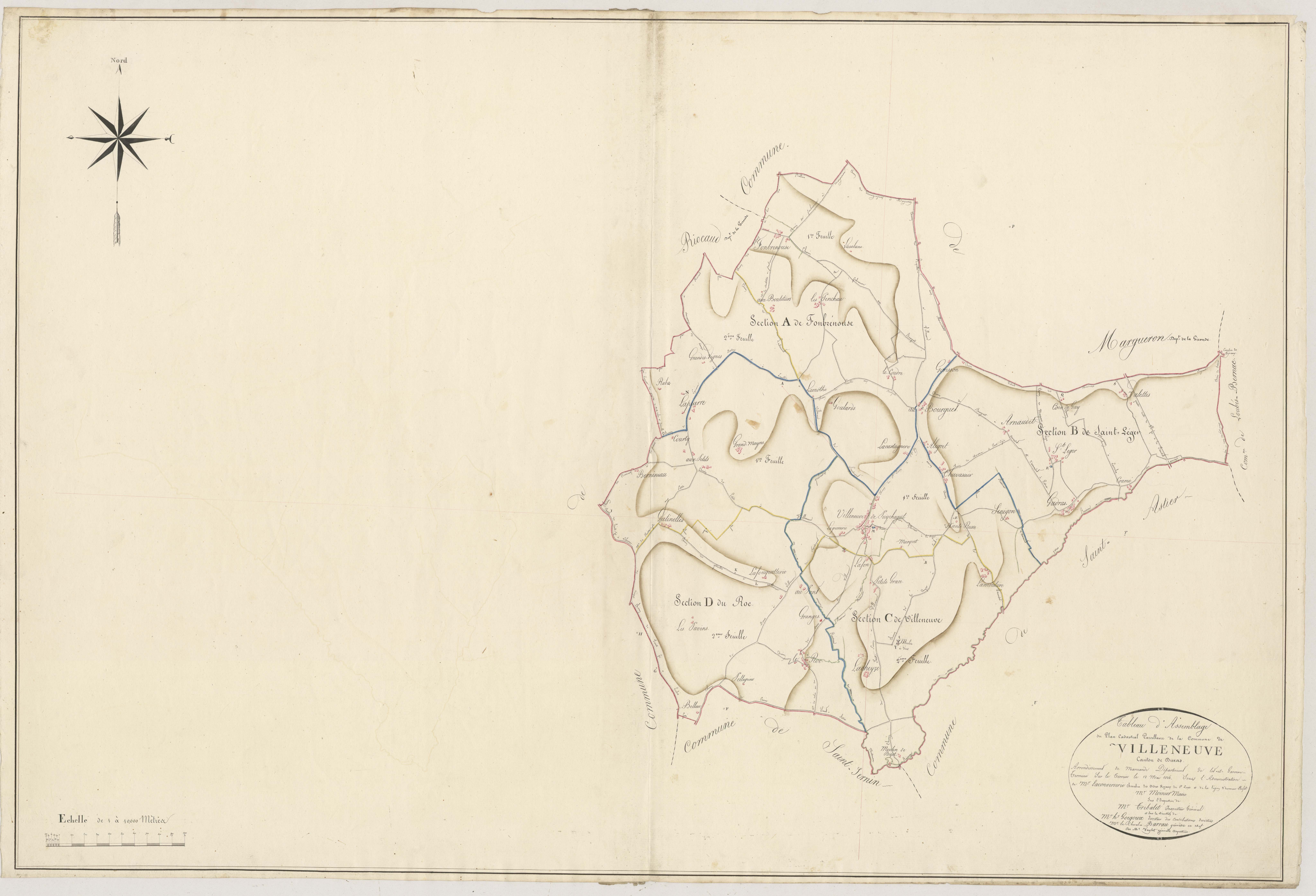 Plan napoléonien, atlas-TA, Villeneuve-de-Duras
