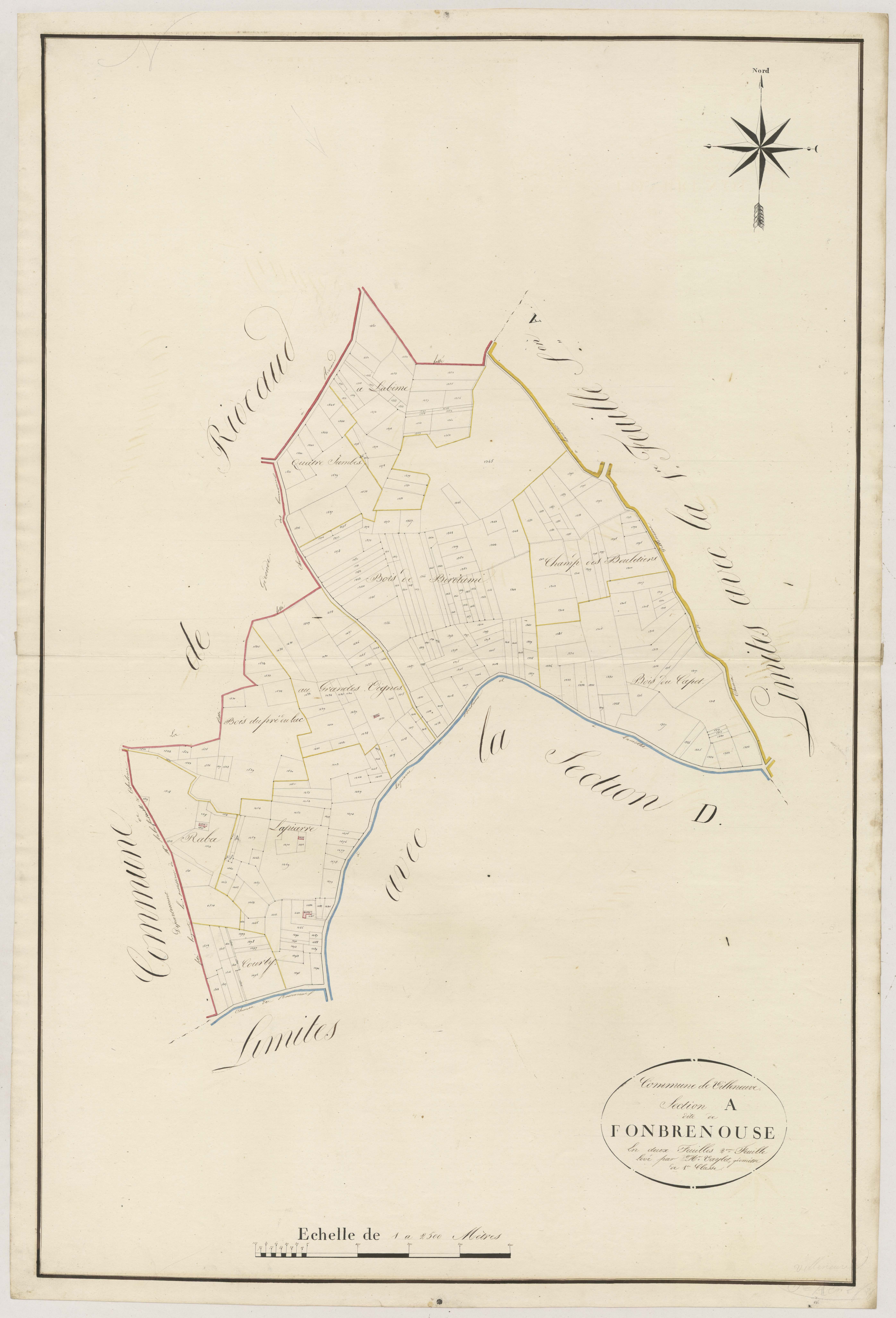 Plan napoléonien, atlas-A2 Fonbrenouse, Villeneuve-de-Duras