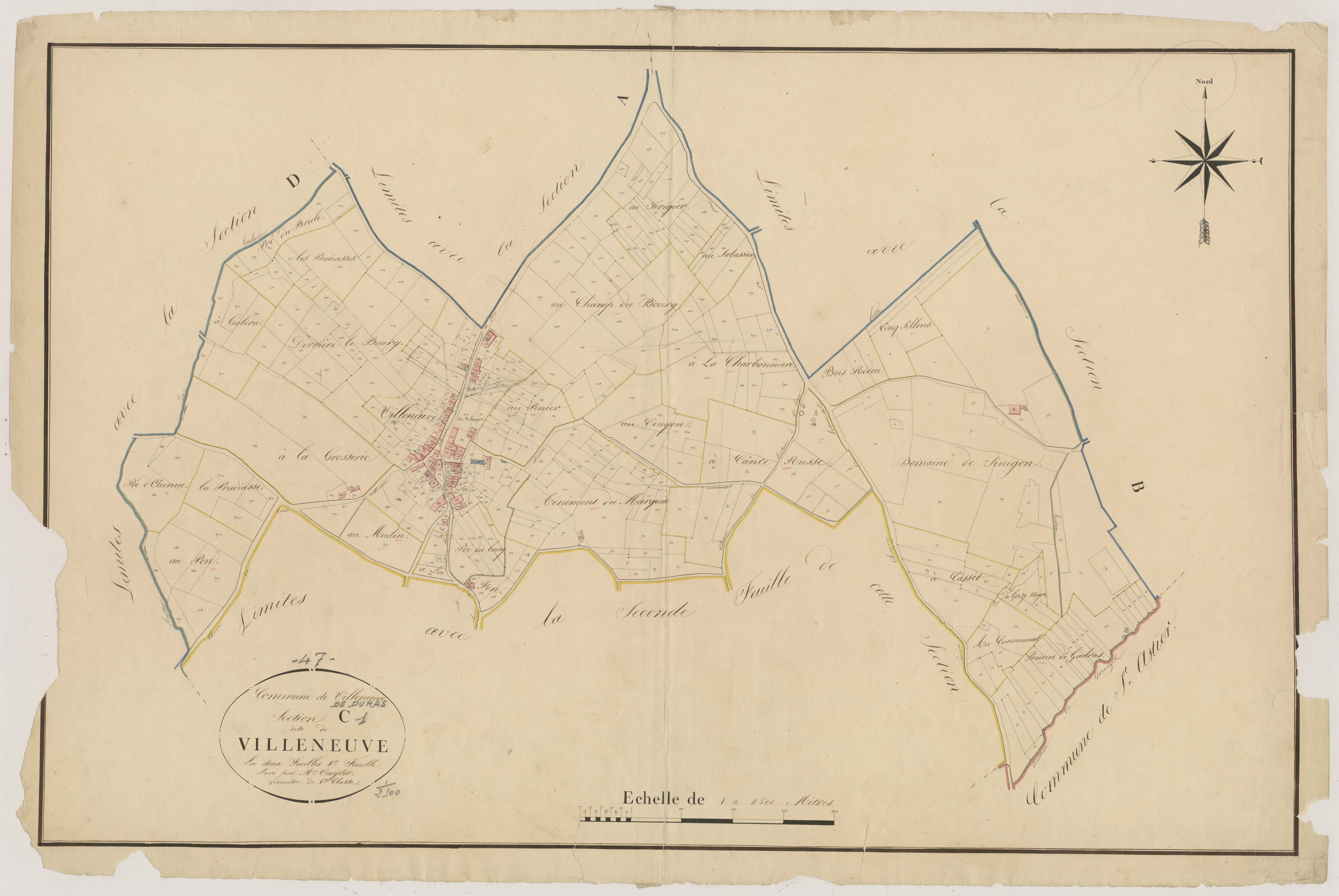 Plan napoléonien, atlas-C1 Villeneuve, Villeneuve-de-Duras