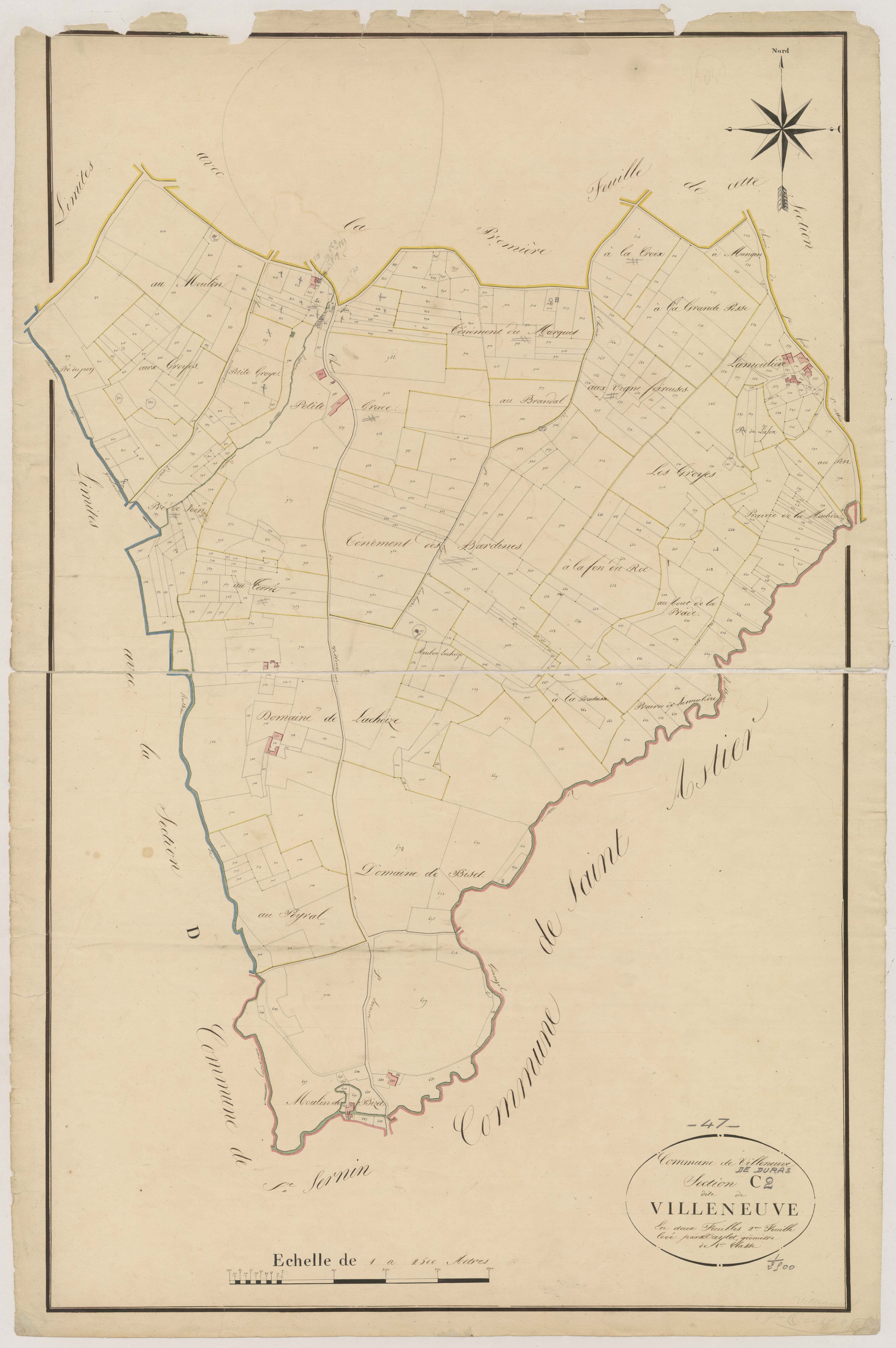 Plan napoléonien, atlas-C2 Villeneuve, Villeneuve-de-Duras