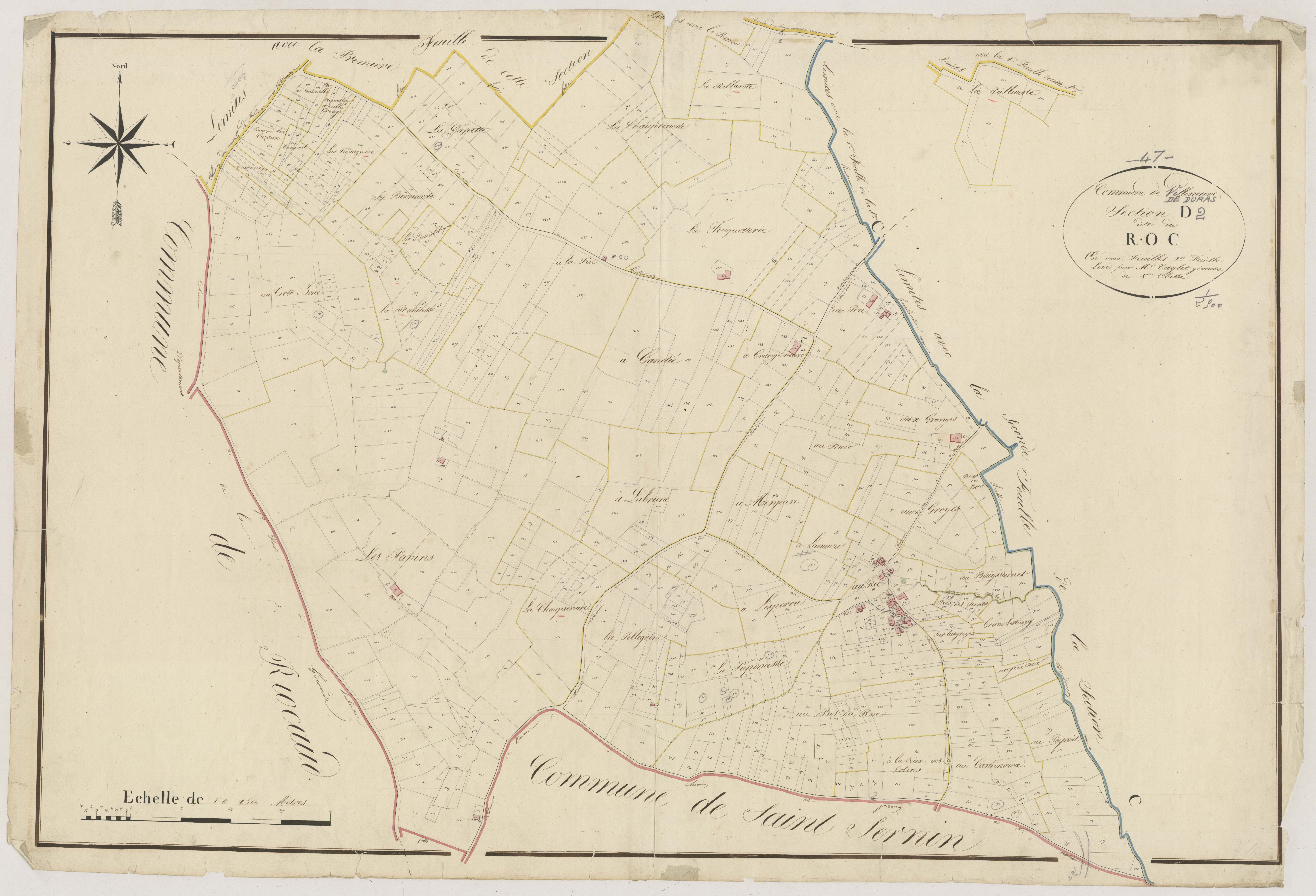 Plan napoléonien, atlas-D2 Le Roc, Villeneuve-de-Duras