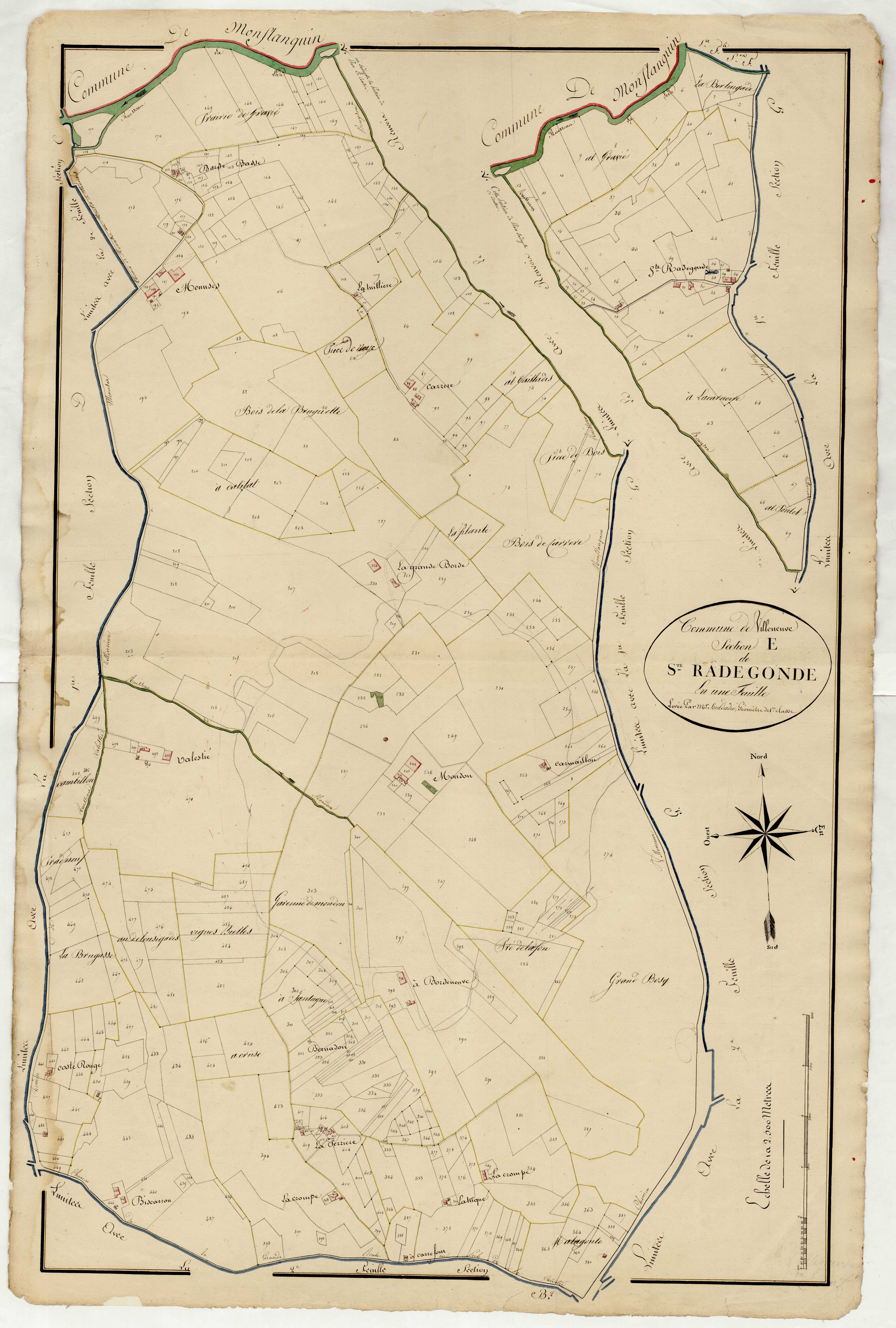 Plan primitif, atlas-E Sainte Radegonde, Villeneuve-sur-Lot