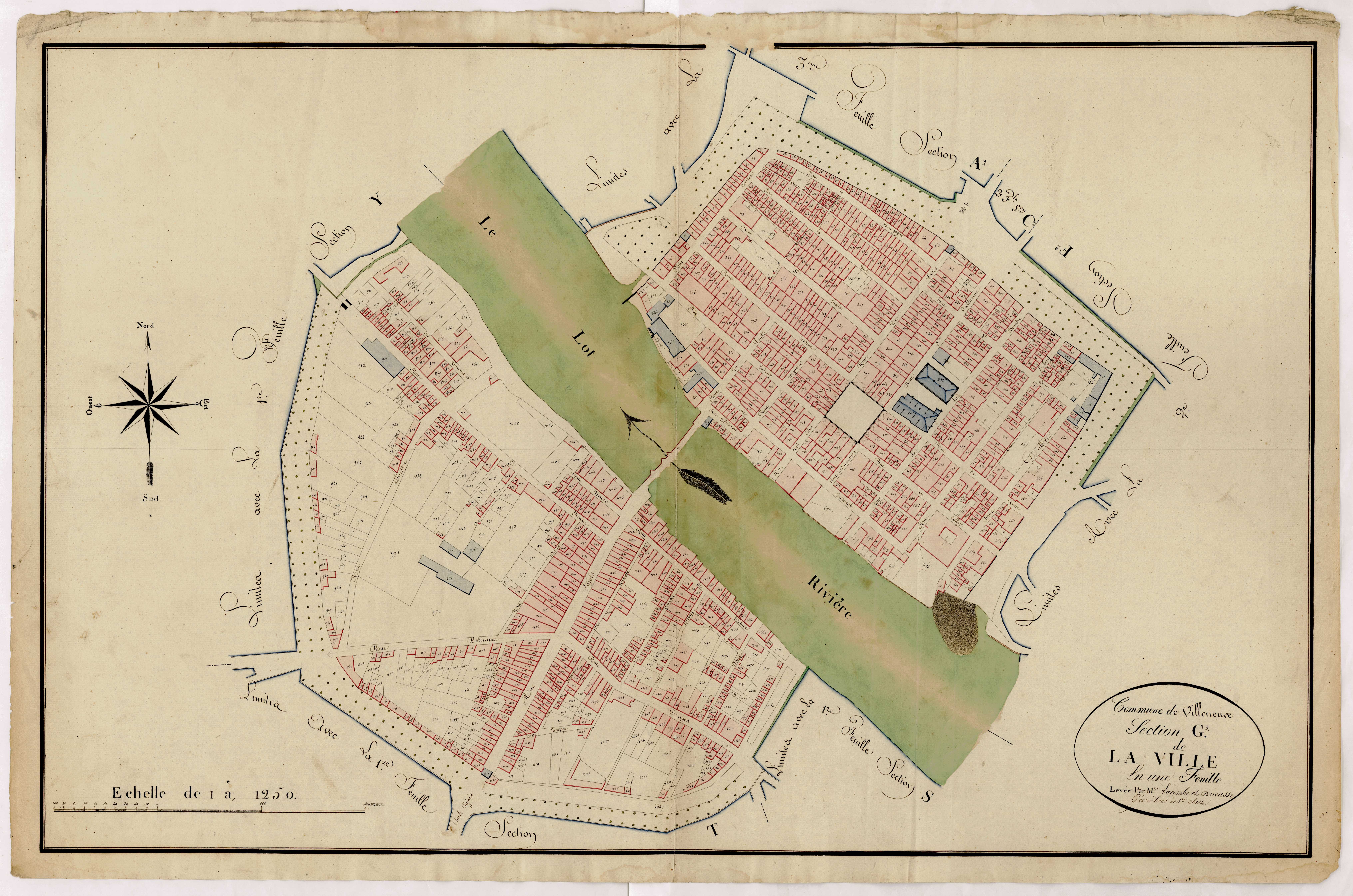 Plan primitif, atlas-G2 La Ville, Villeneuve-sur-Lot