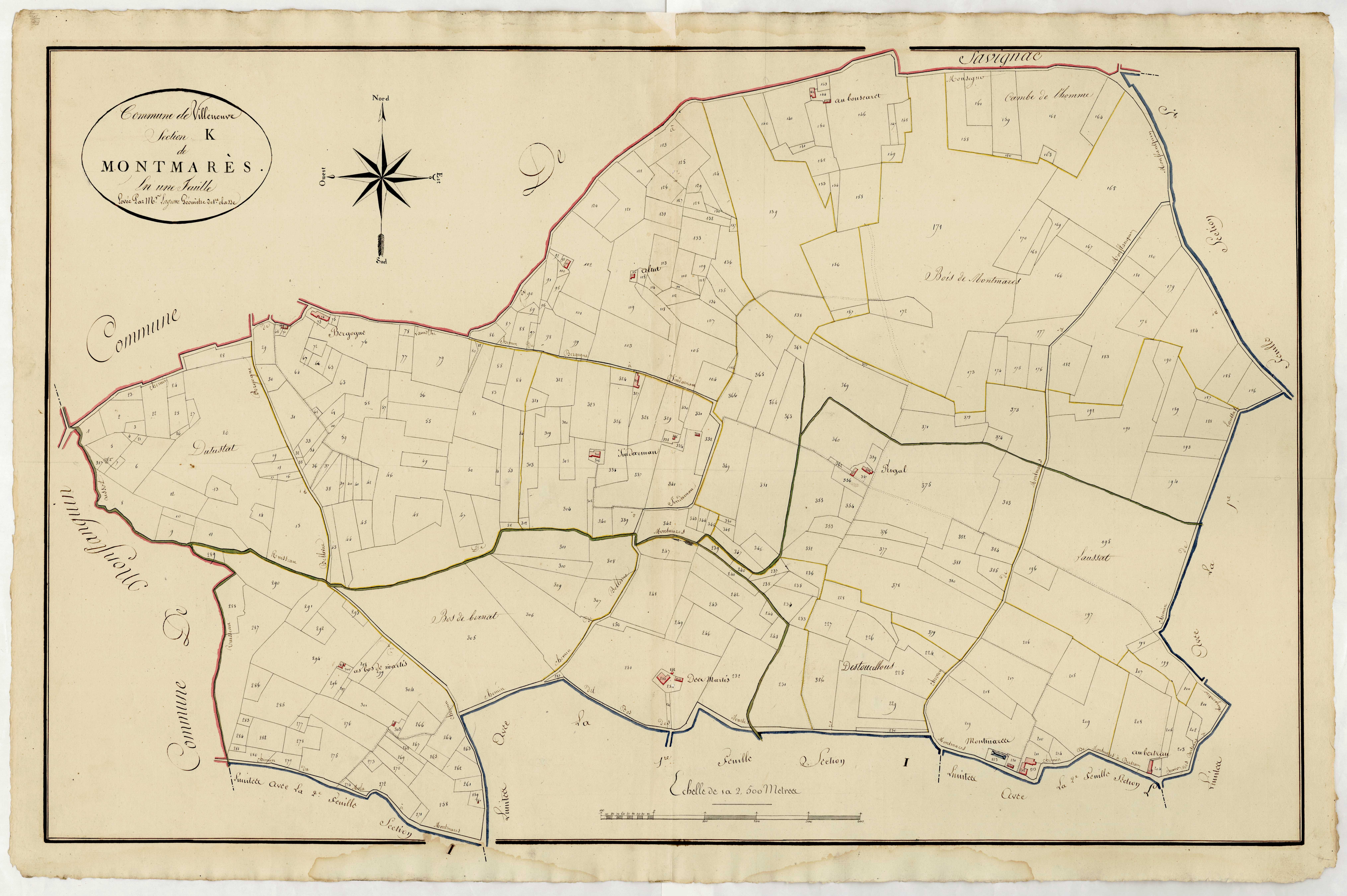 Plan primitif, atlas-K Montmarès, Villeneuve-sur-Lot