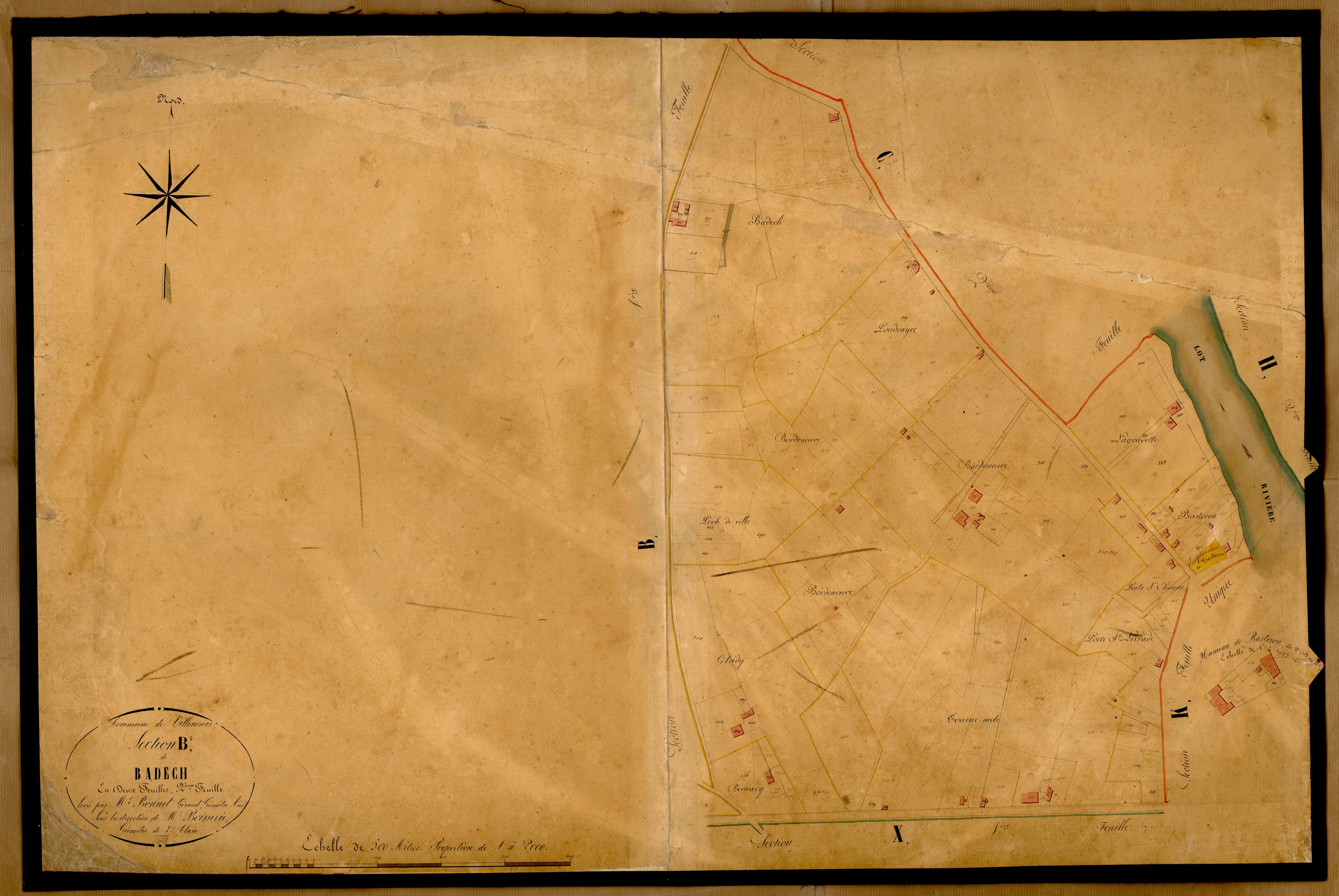 Plan napoléonien-B2 Badech, Villeneuve-sur-Lot