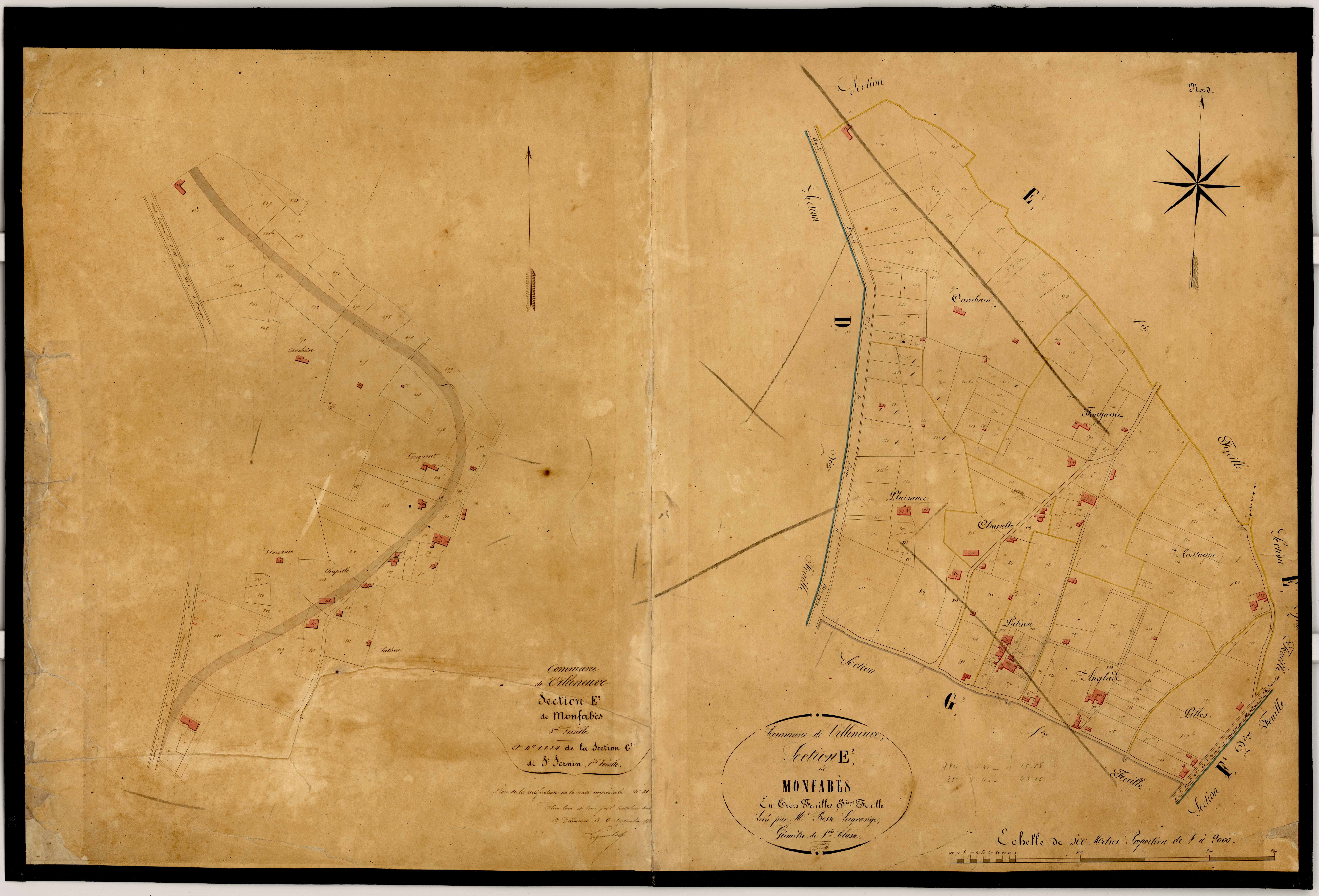 Plan napoléonien-E2 Monfabès, Villeneuve-sur-Lot