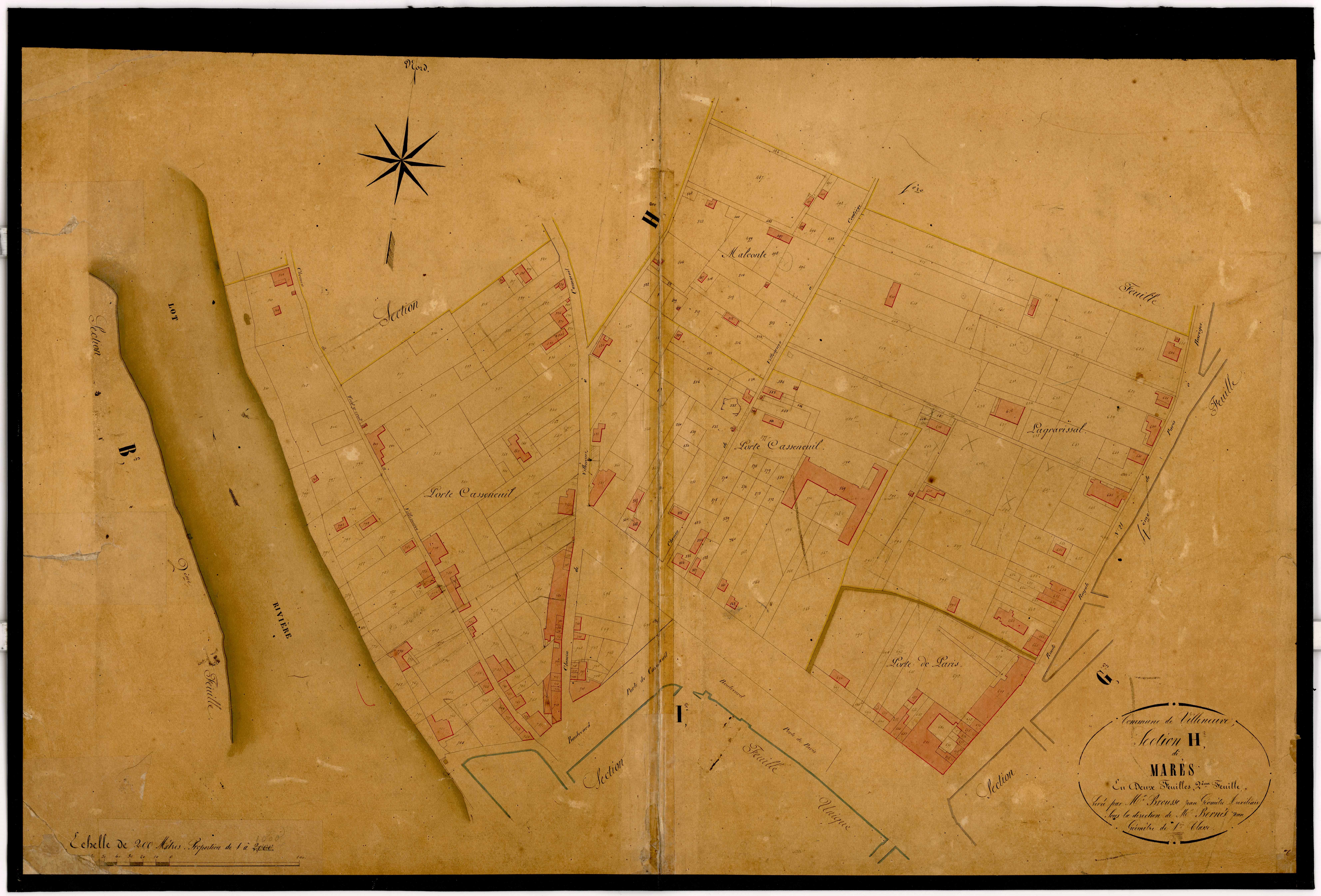 Plan napoléonien-H2 Marès, Villeneuve-sur-Lot