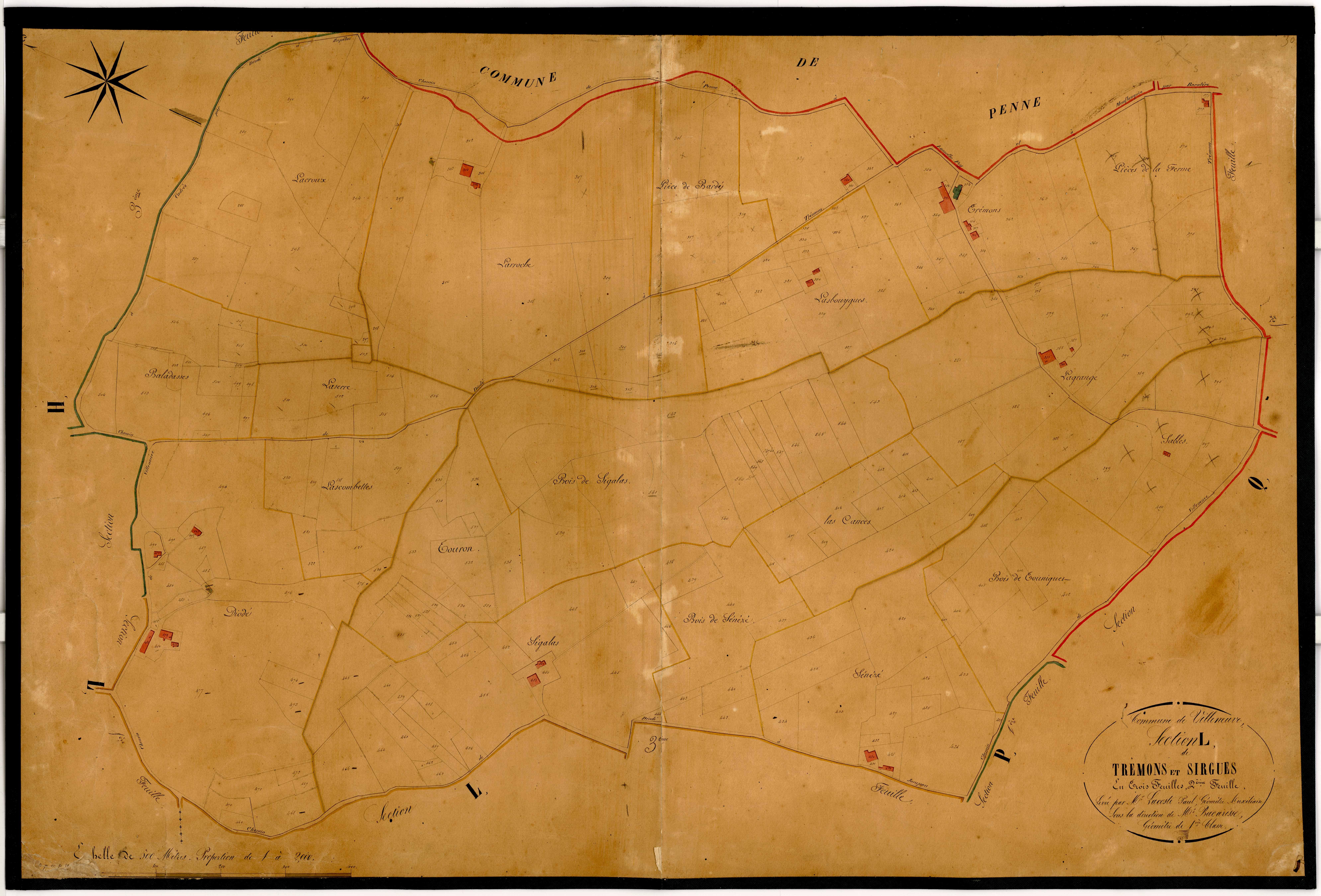 Plan napoléonien-L Trémons et Sirgues, Villeneuve-sur-Lot