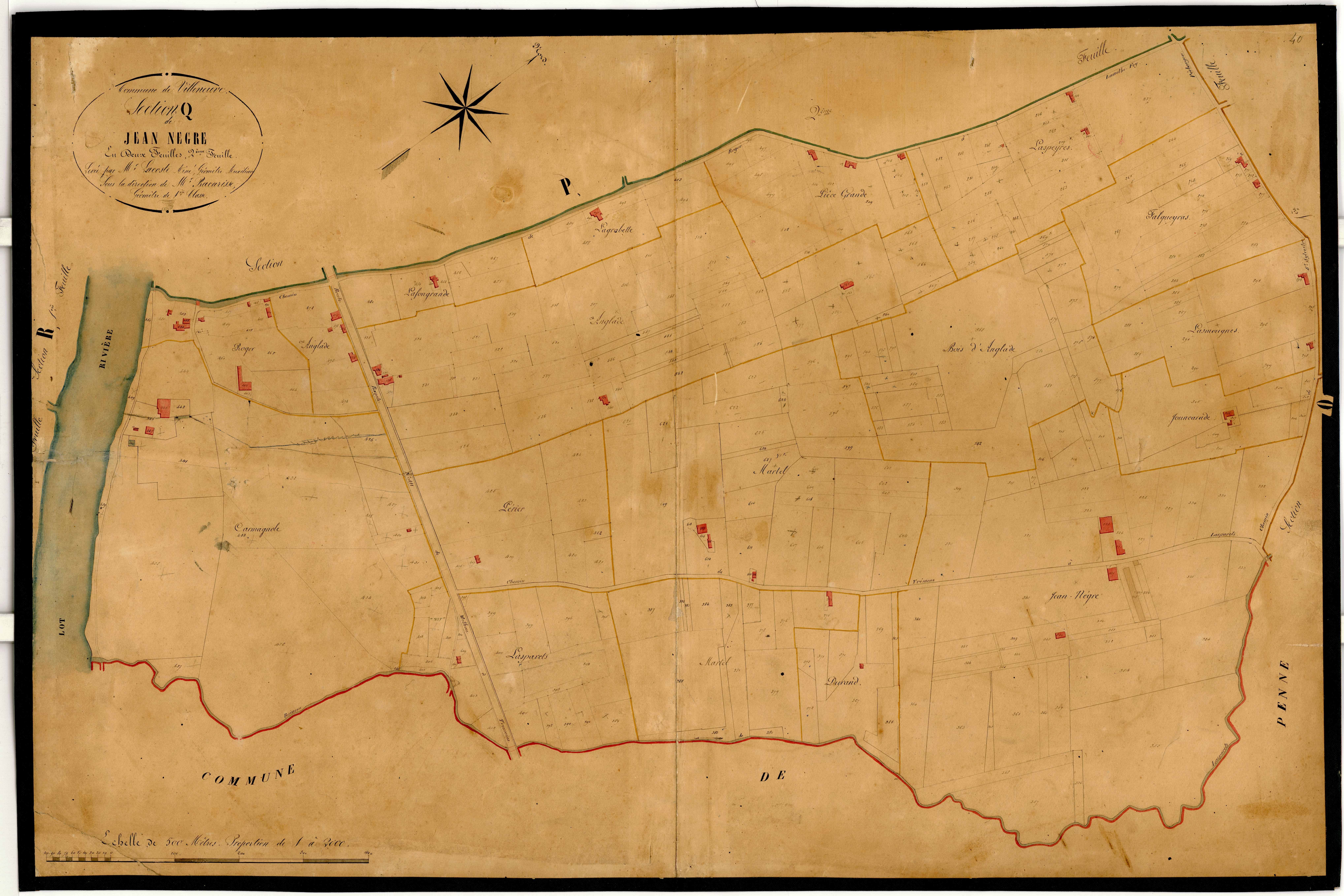 Plan napoléonien-Q Jean Nègre, Villeneuve-sur-Lot