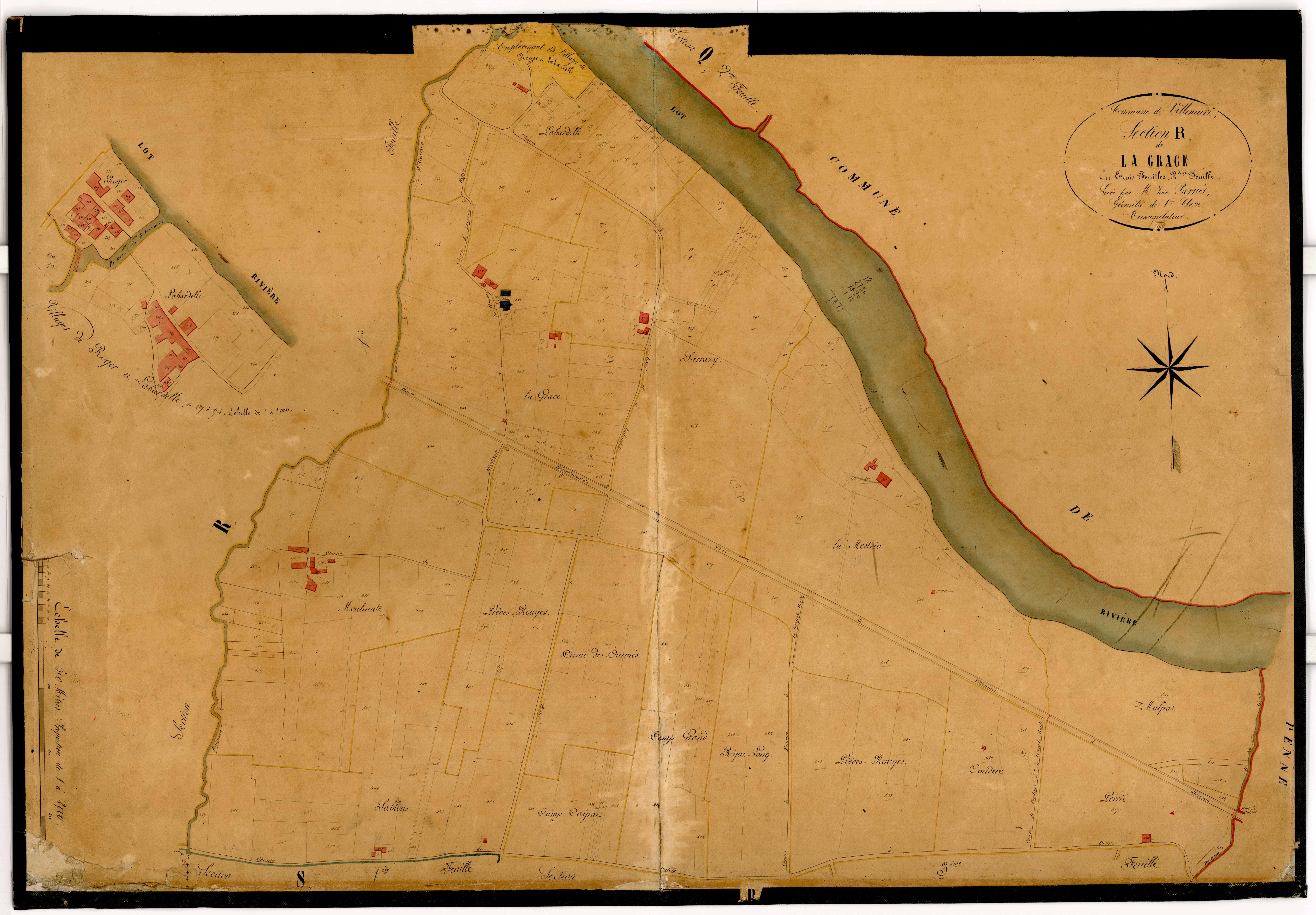 Plan napoléonien-R La Grâce, Villeneuve-sur-Lot
