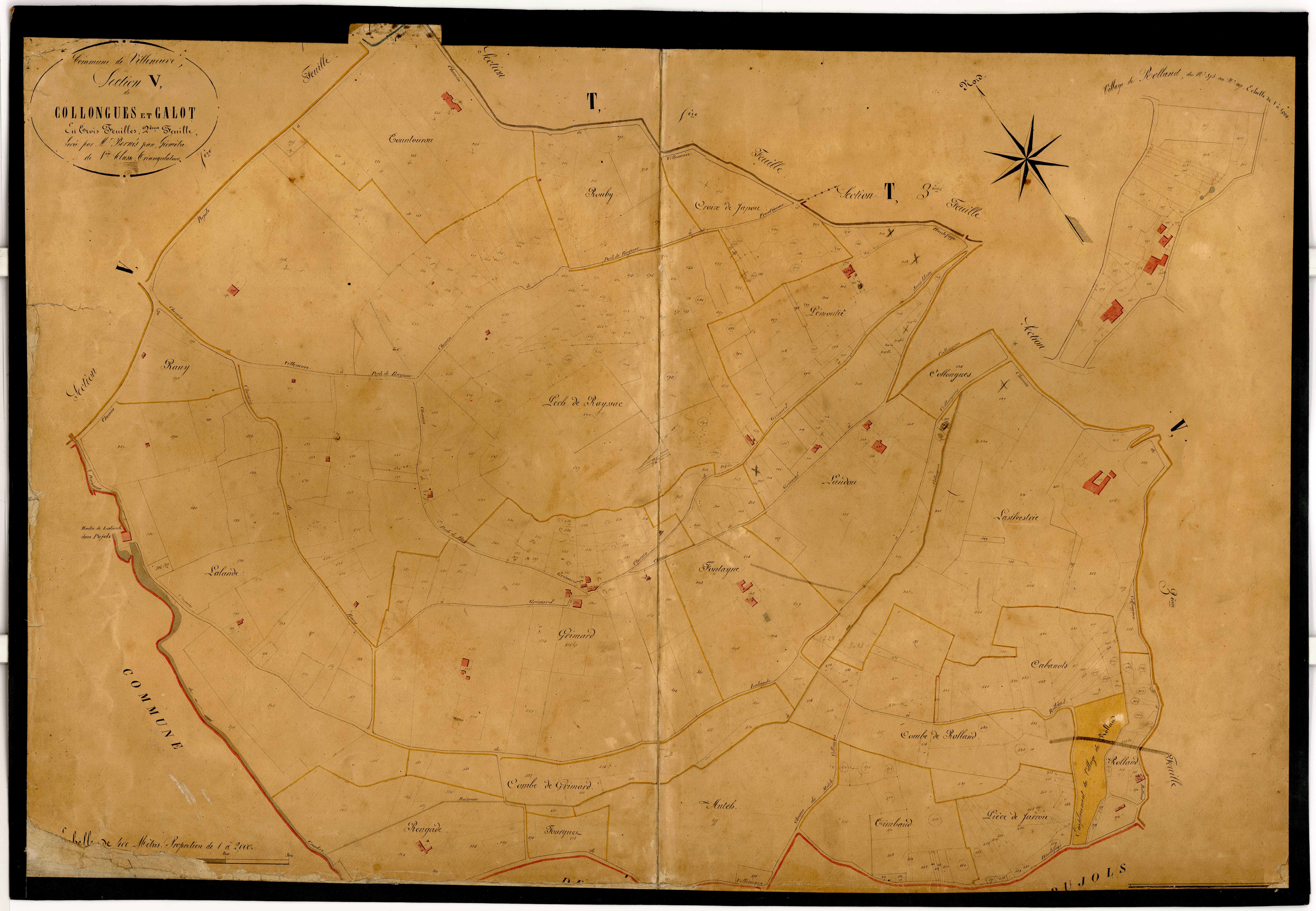 Plan napoléonien-V Collonges et Galot, Villeneuve-sur-Lot