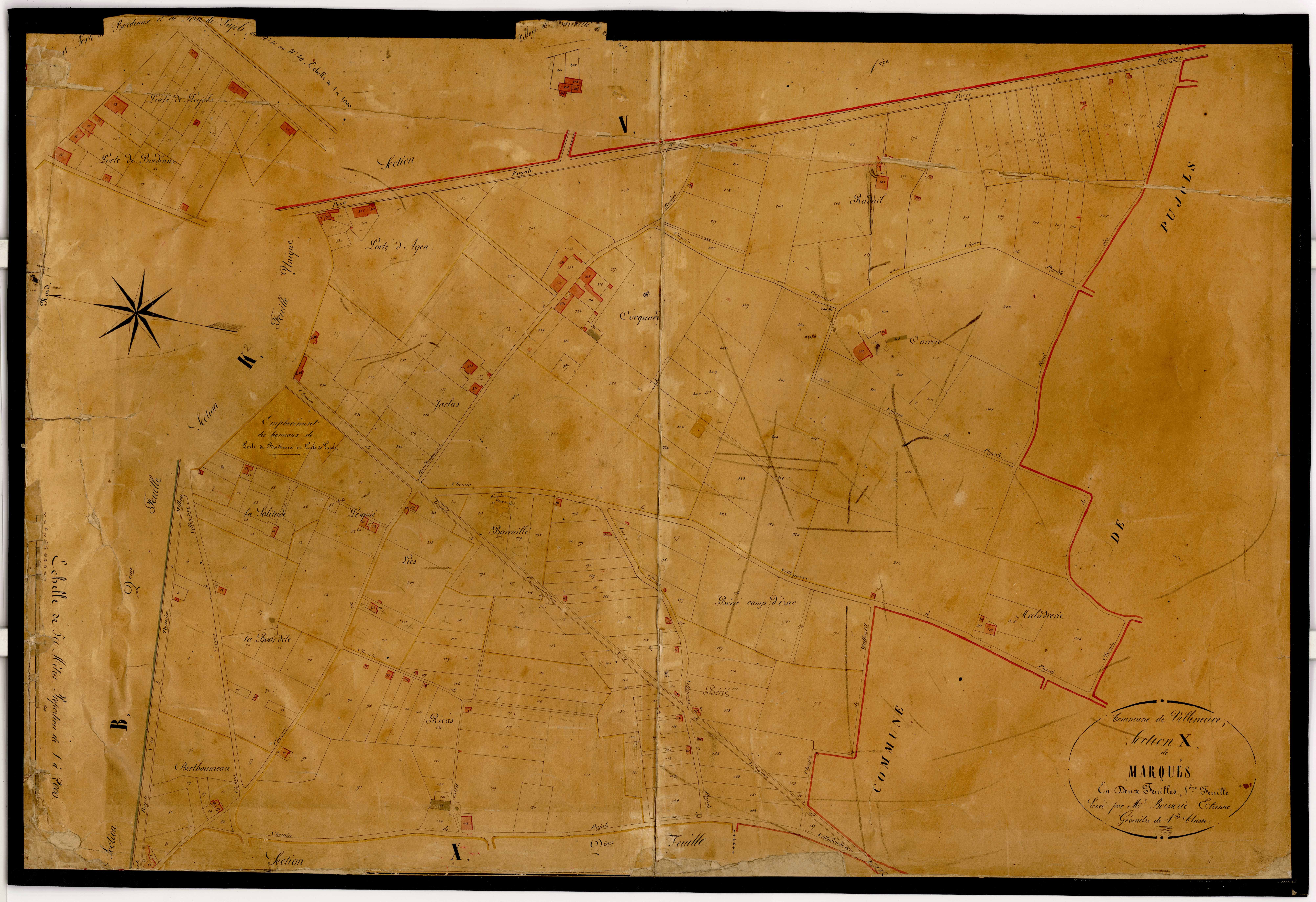 Plan napoléonien-X Marquès, Villeneuve-sur-Lot