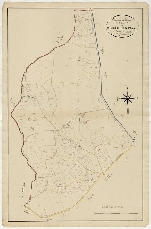 Plan primitif, atlas-A, 1ère feuille Soubirou et Clavié, Villeneuve-sur-Lot