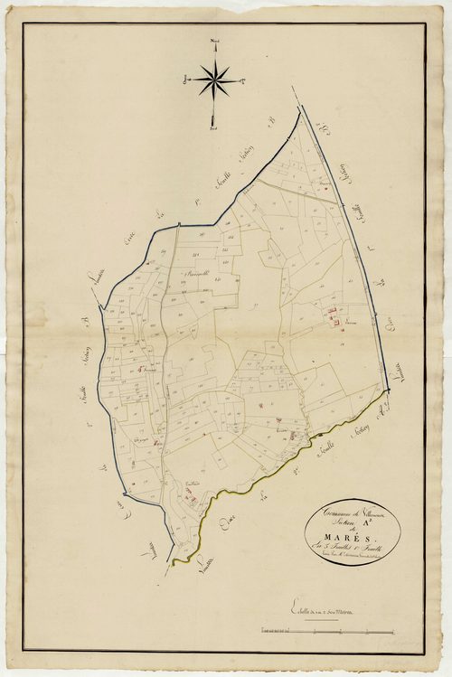 Plan primitif, atlas-A2, 1ère feuille Marès, Villeneuve-sur-Lot
