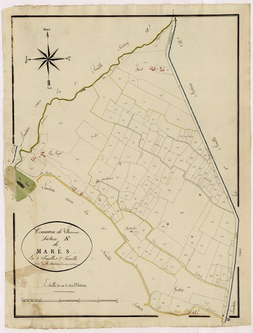Plan primitif, atlas-A2, 2ème feuille Marès, Villeneuve-sur-Lot