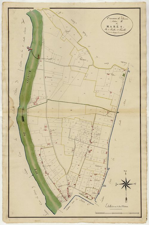 Plan primitif, atlas-A2, 3ème feuille Marès, Villeneuve-sur-Lot