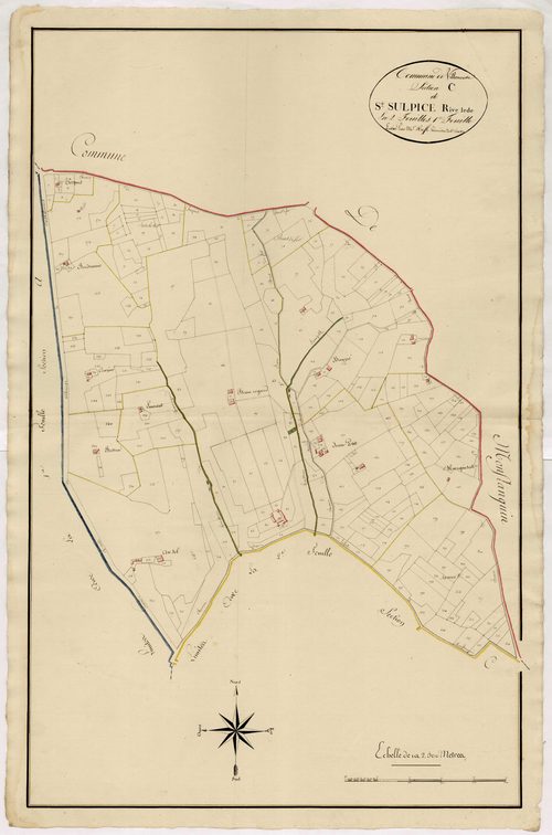 Plan primitif, atlas-C, 1ère feuille Saint-Sulpice Rive-Lède, Villeneuve-sur-Lot
