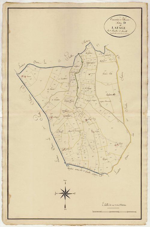 Plan primitif, atlas-D, 2ème feuille Lafage, Villeneuve-sur-Lot
