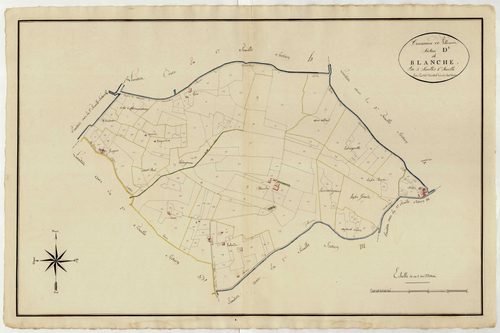 Plan primitif, atlas-D2, 1ère feuille Blanche, Villeneuve-sur-Lot