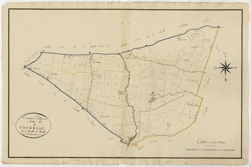 Plan primitif, atlas-E2, 1ère feuille Courbiac, Villeneuve-sur-Lot