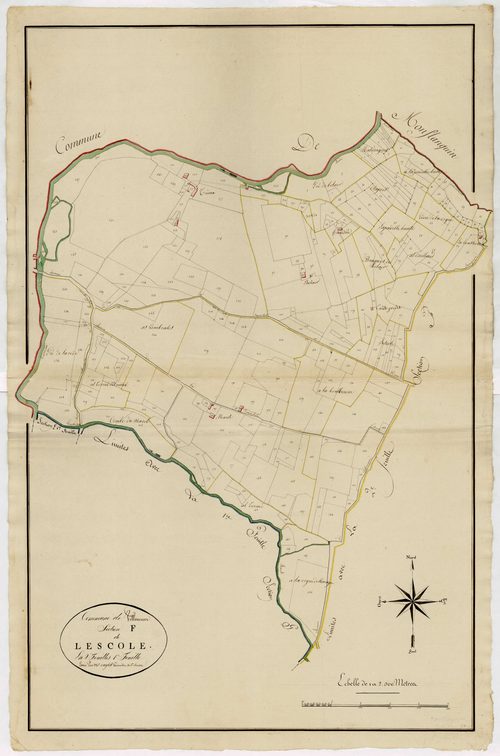 Plan primitif, atlas-F, 1ère feuille Lescole, Villeneuve-sur-Lot