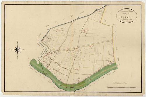 Plan primitif, atlas-F2, 2ème feuille Gajac, Villeneuve-sur-Lot