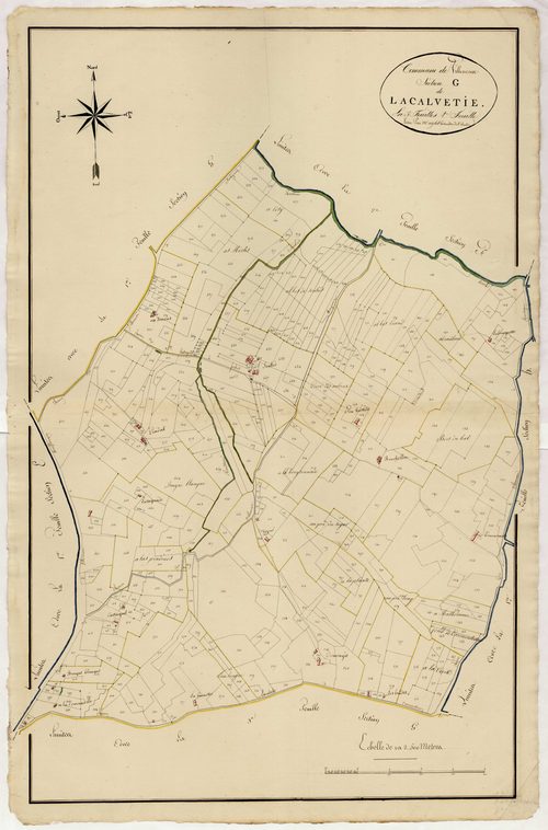 Plan primitif, atlas-G, 2ème feuille Lacalvetie, Villeneuve-sur-Lot