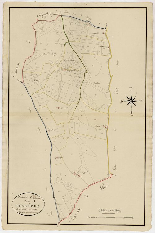 Plan primitif, atlas-I, 2ème feuille Bellevue, Villeneuve-sur-Lot