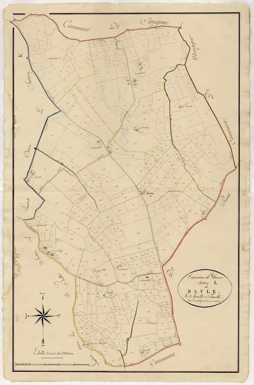 Plan primitif, atlas-L, 1ère feuille Bayle, Villeneuve-sur-Lot