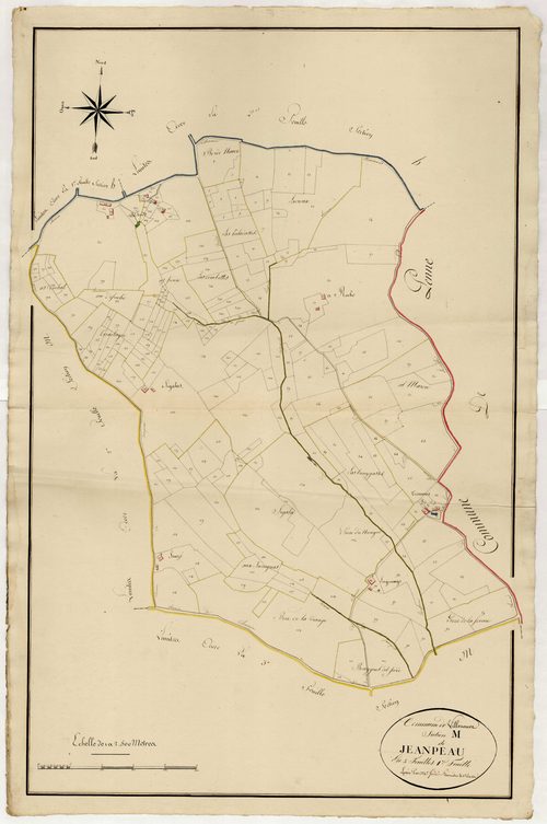 Plan primitif, atlas-M, 1ère feuille Jeanpeau, Villeneuve-sur-Lot