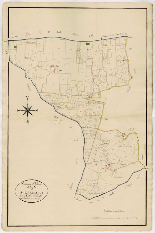 Plan primitif, atlas-Q, 1ère feuille Saint-Germaint, Villeneuve-sur-Lot