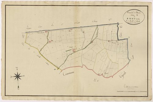 Plan primitif, atlas-U, 1ère feuille Broval, Villeneuve-sur-Lot