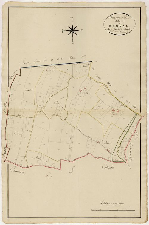 Plan primitif, atlas-U, 2ème feuille Broval, Villeneuve-sur-Lot