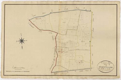 Plan primitif, atlas-V, 2ème feuille Fémouillade, Villeneuve-sur-Lot
