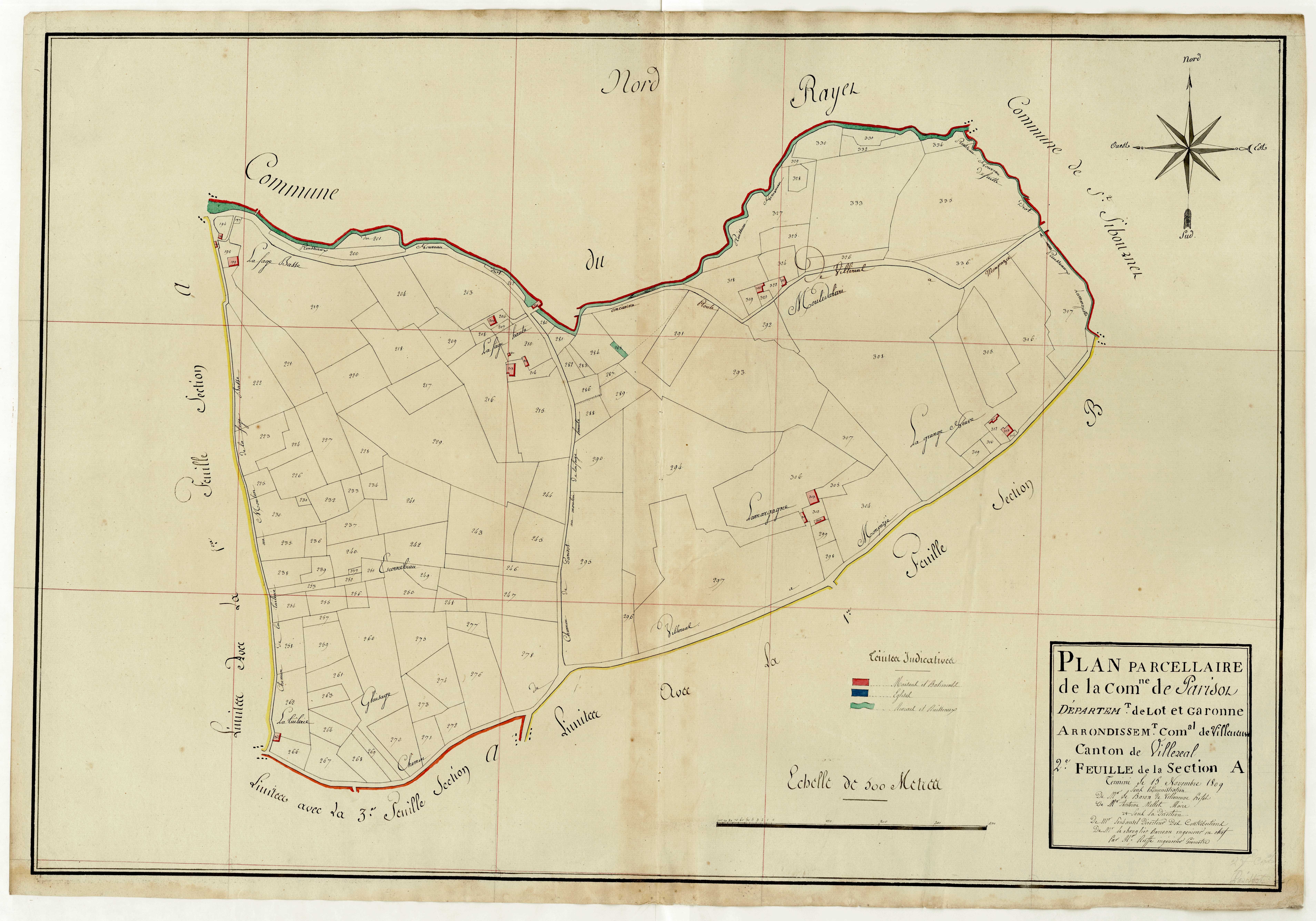 Plan primitif, atlas-A2 Laplaine, Parisot (voir Villeréal)