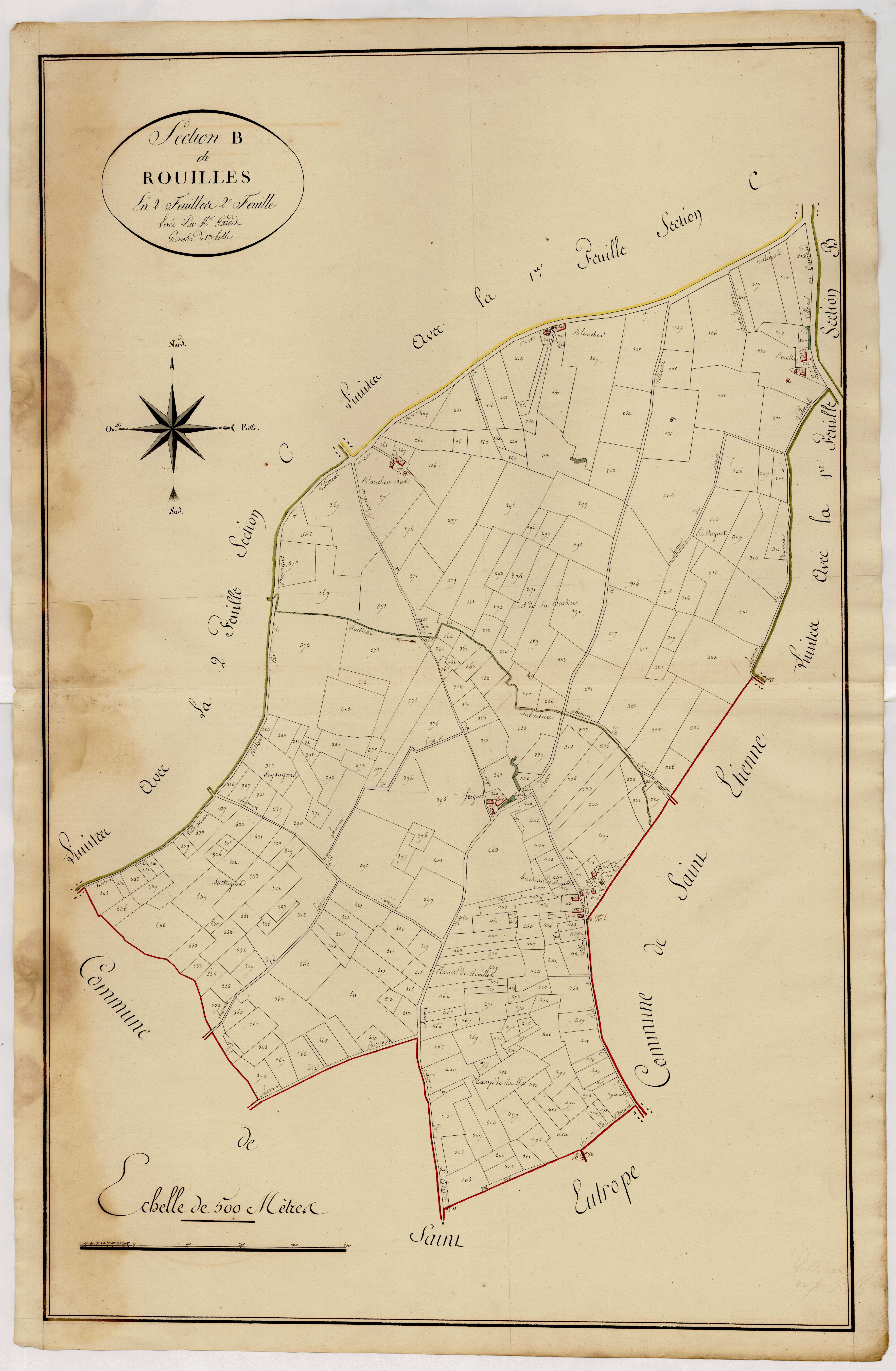 Plan primitif, atlas-B2 Rouelles, Villeréal