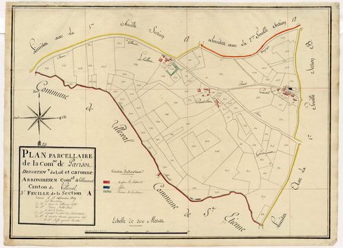 Plan primitif, atlas-A3 Laplaine, Parisot (voir Villeréal)