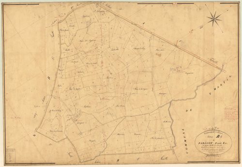 Plan napoléonien, feuille préparatoire-B1 Parisot partie est, Villeréal