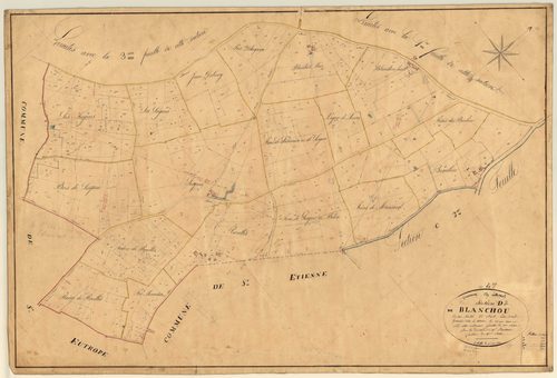Plan napoléonien, feuille préparatoire-D2 Blanchou, Villeréal