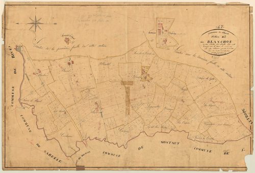Plan napoléonien, feuille préparatoire-D3 Blanchou, Villeréal