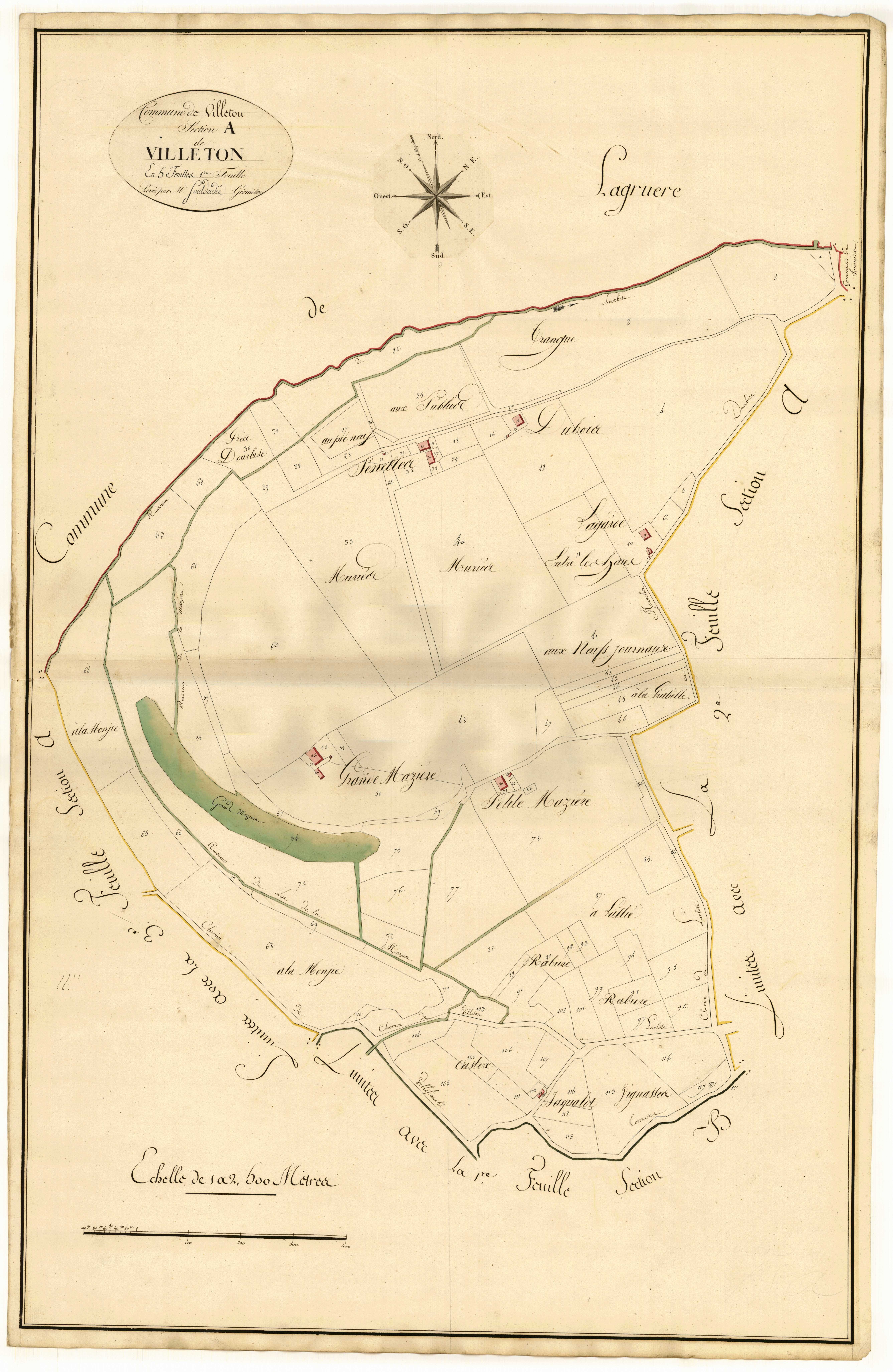 Plan primitif, atlas-A1 Villeton, Villeton