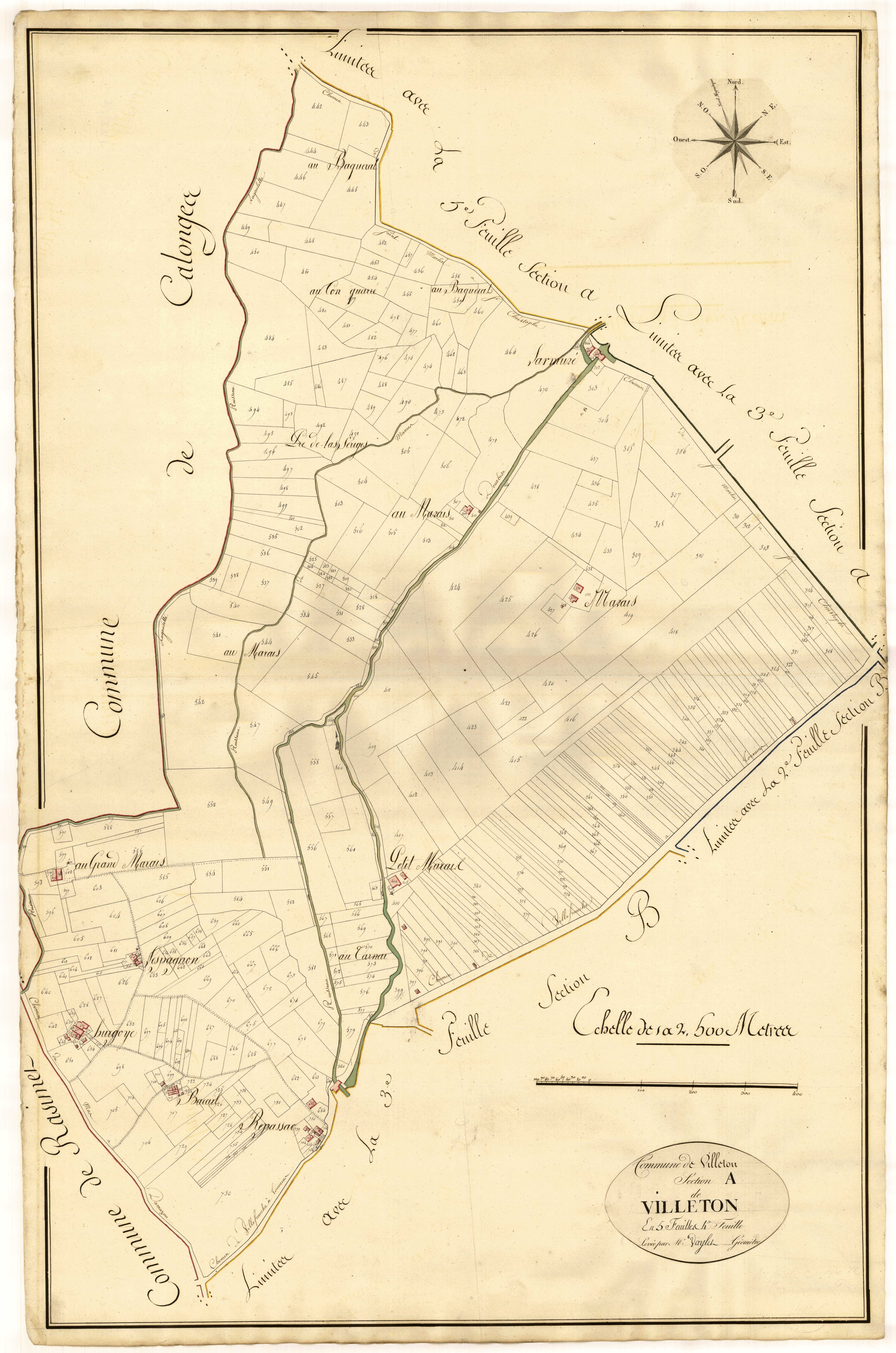 Plan primitif, atlas-A4 Villeton, Villeton