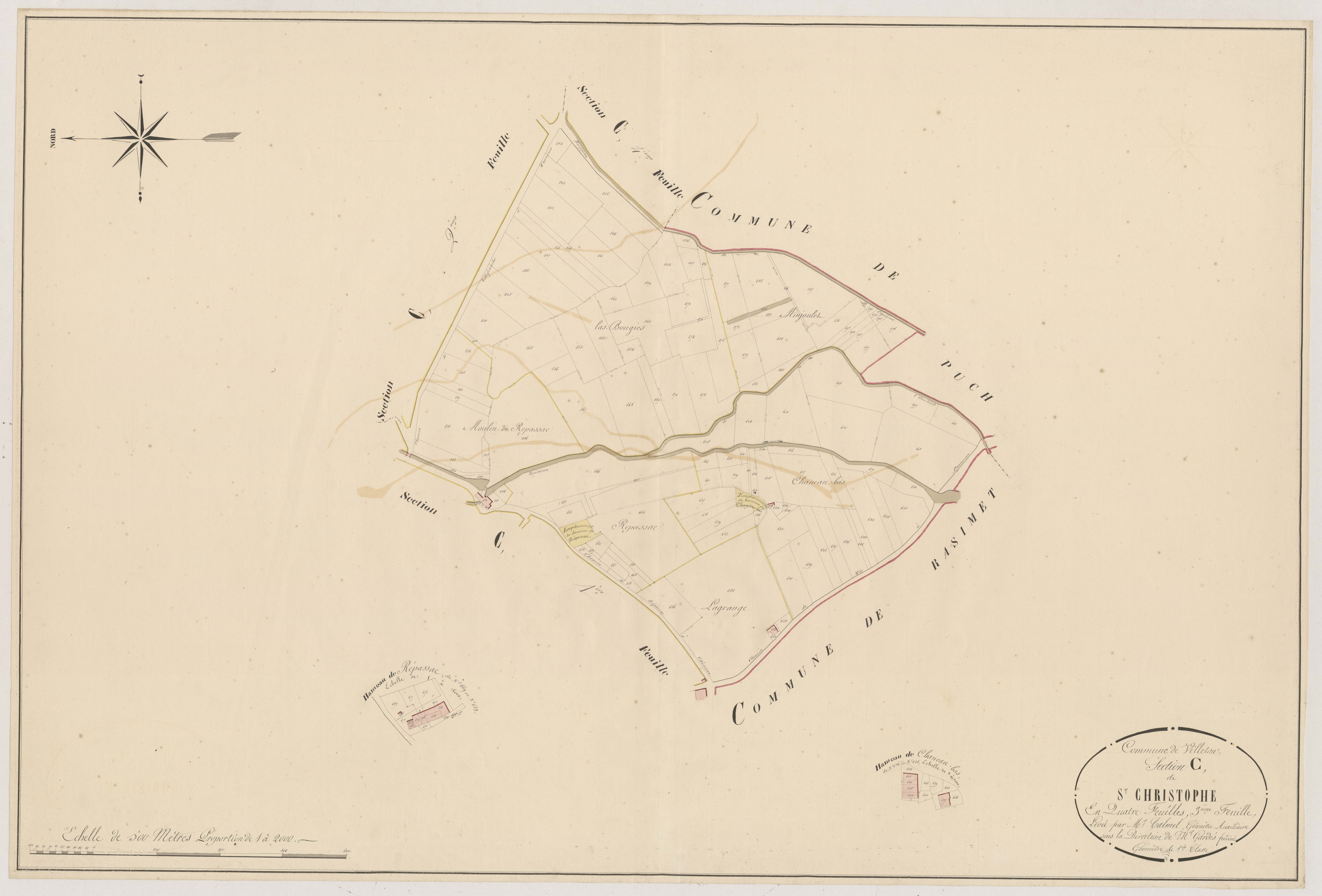 Plan napoléonien, atlas-C3 Saint-Christophe, Villeton