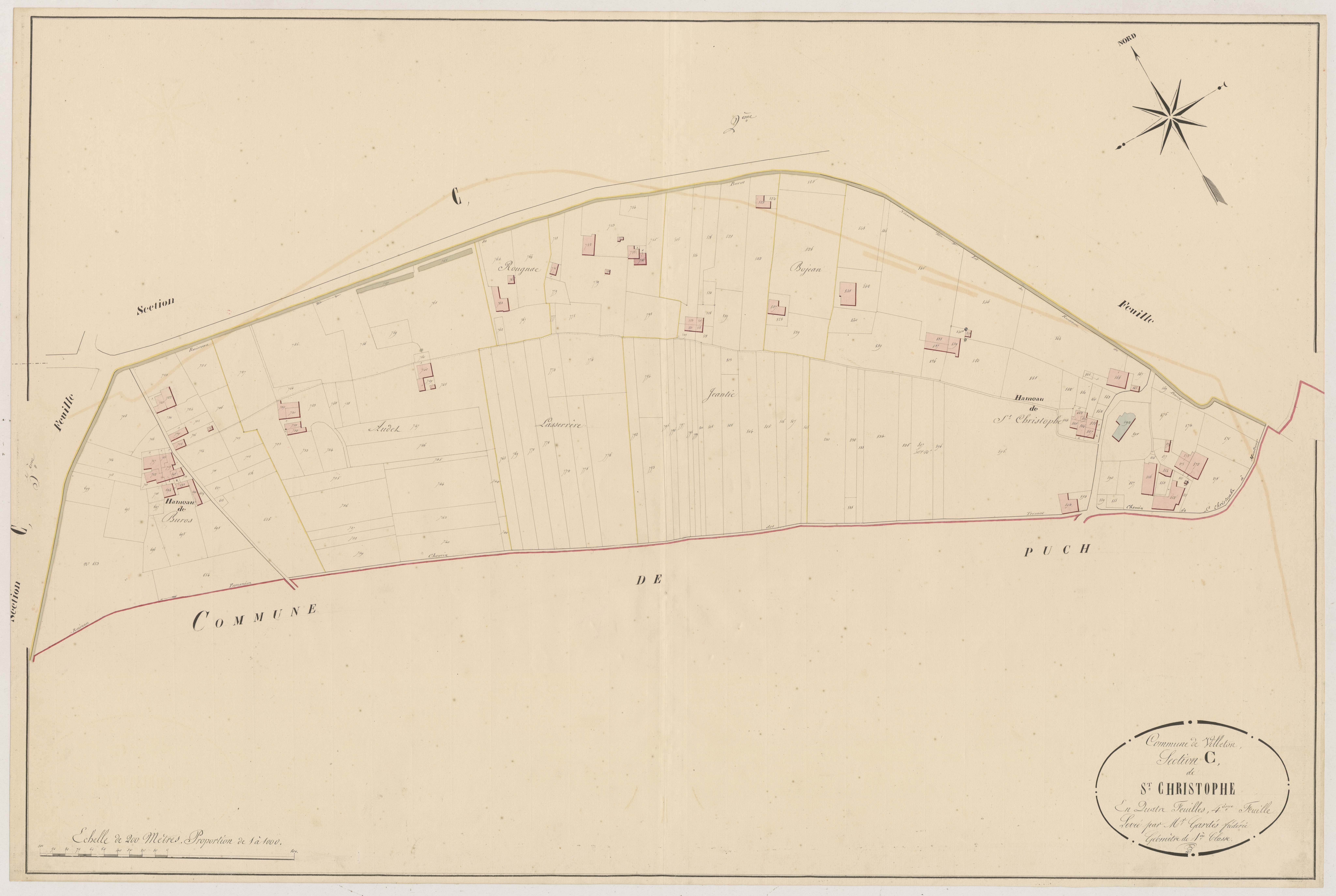 Plan napoléonien, atlas-C4 Saint-Christophe, Villeton