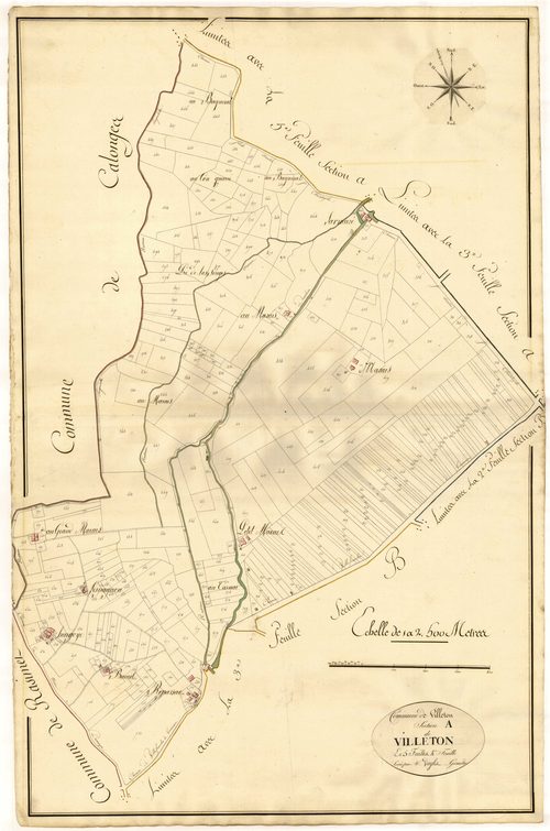 Plan primitif, atlas-A4 Villeton, Villeton