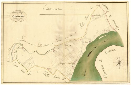 Plan primitif, atlas-B1 Saint-Christophe, Villeton